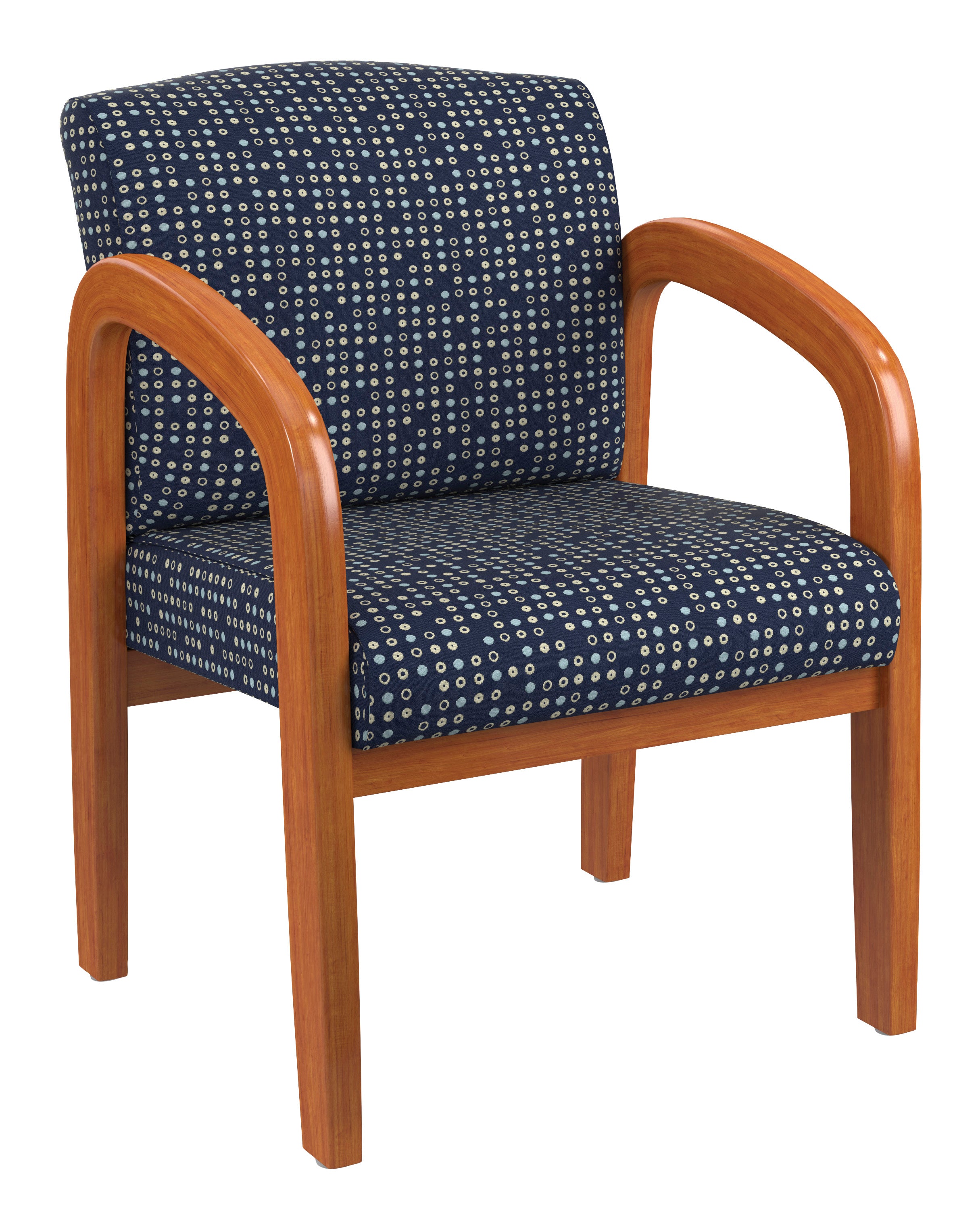 Medium Oak Finish Wood Visitor Chair 2